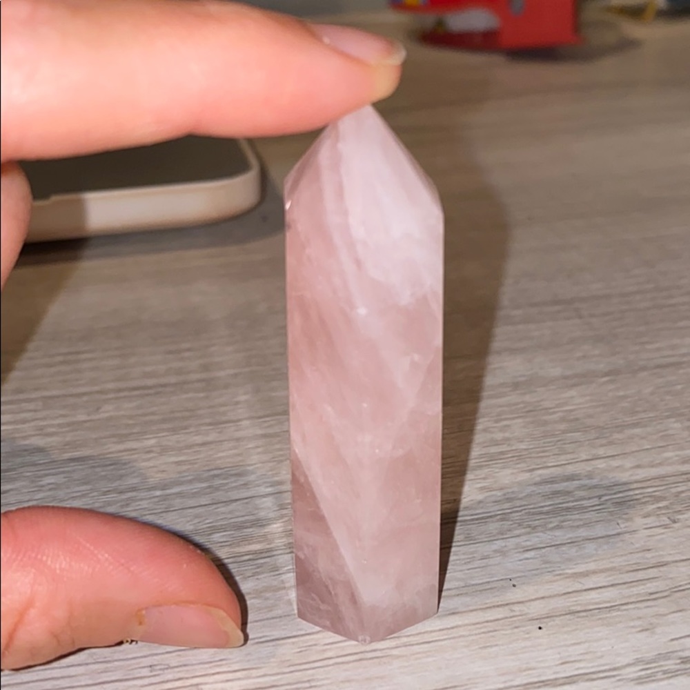 ✨3 for $25 natural rose quartz hexagon prism - Picture 2 of 2